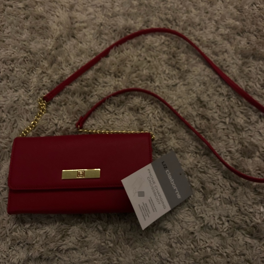 Liz Claiborne phone charging crossbody purse